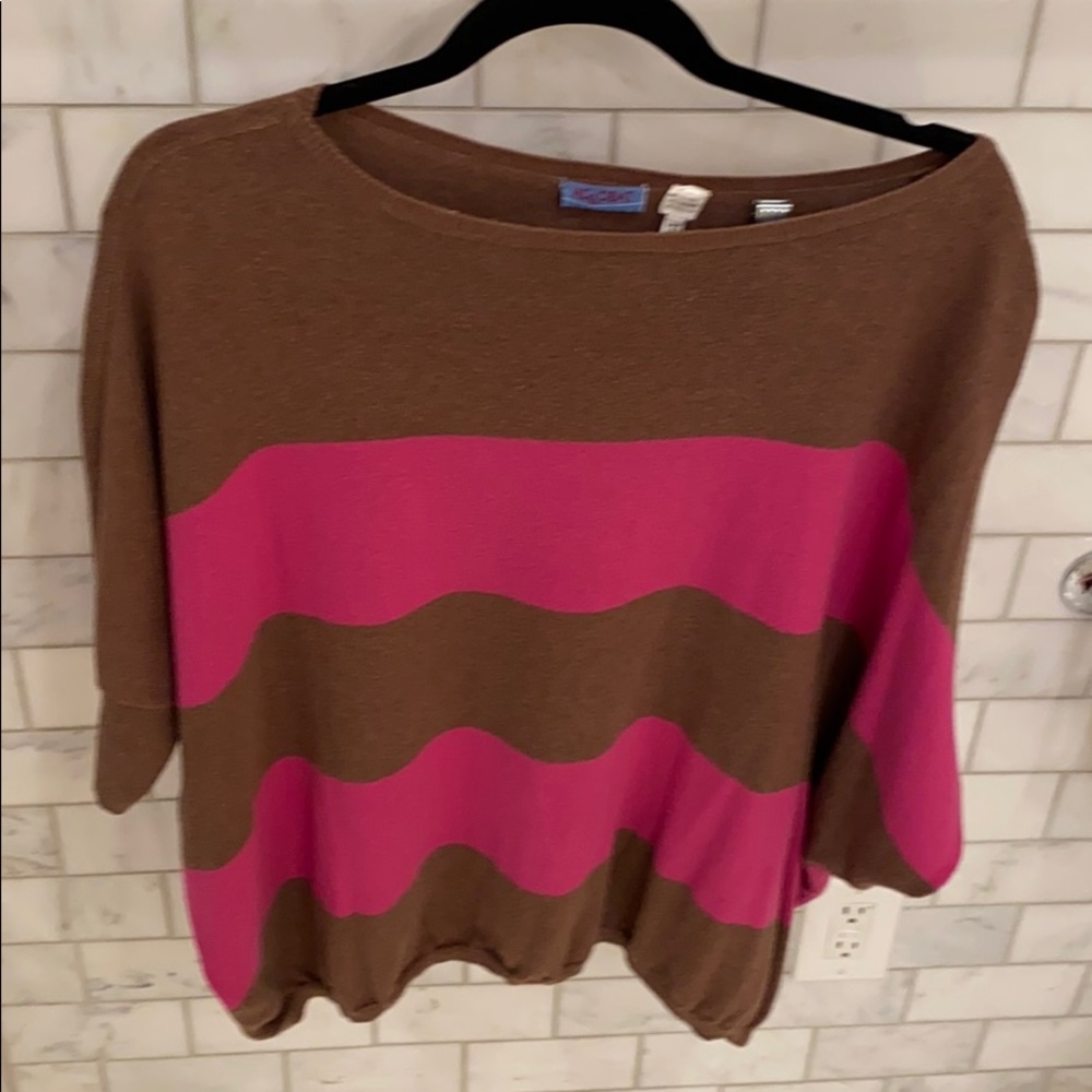 Acrobat brown and hot pink sweater